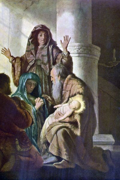 Jesus is presented in the temple; Simeon and Anna recognize the Light of Christ